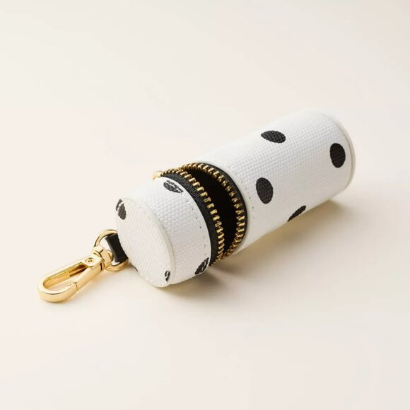 Canvas Polka Dot Lipstick Bag Charm - kate spade new york x Target, White/Black - Picture 5 of 6